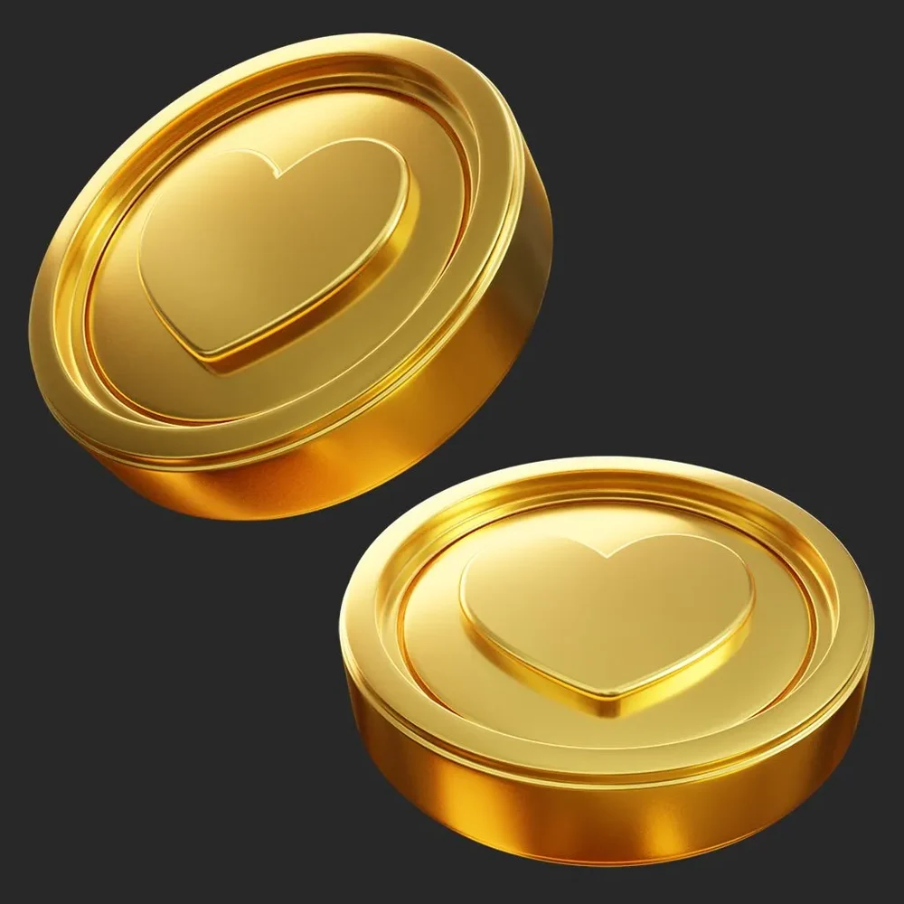 Heart Gold Coin