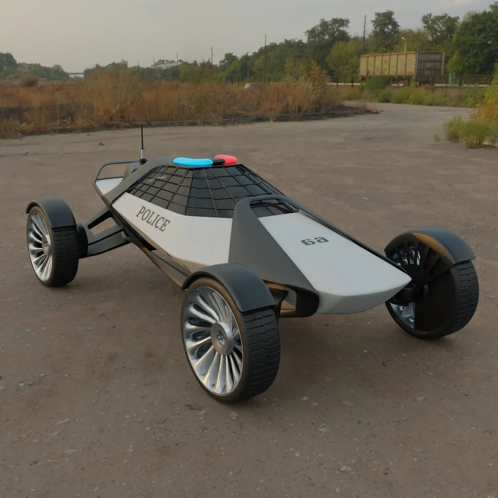 Scifi Futuristic Police Buggy