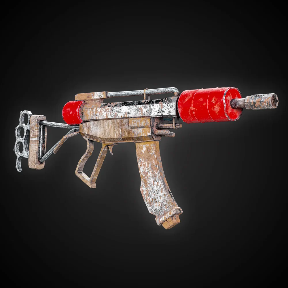 Apocalyptic Game-Ready Guns + 4k Textures | Blenderkit Series
