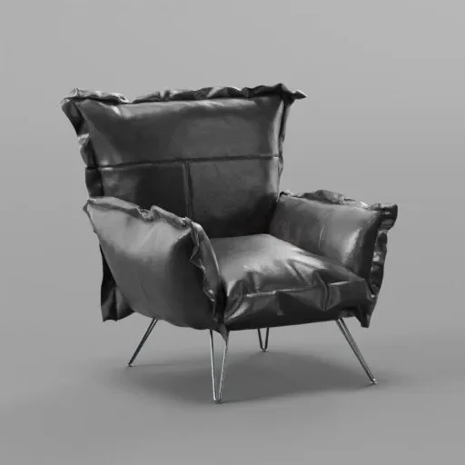 Black Leather Arm Chair