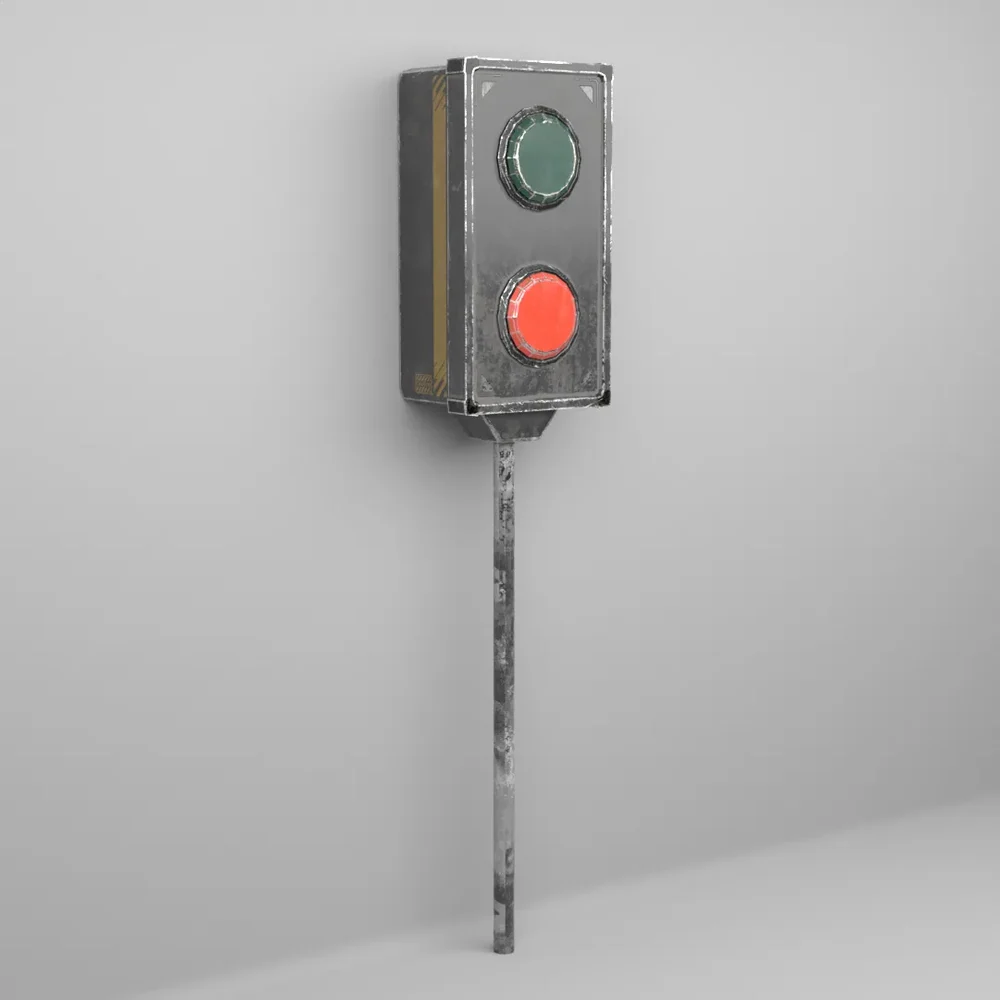 Old School Rustic Control Buttons Industrial Environment Props