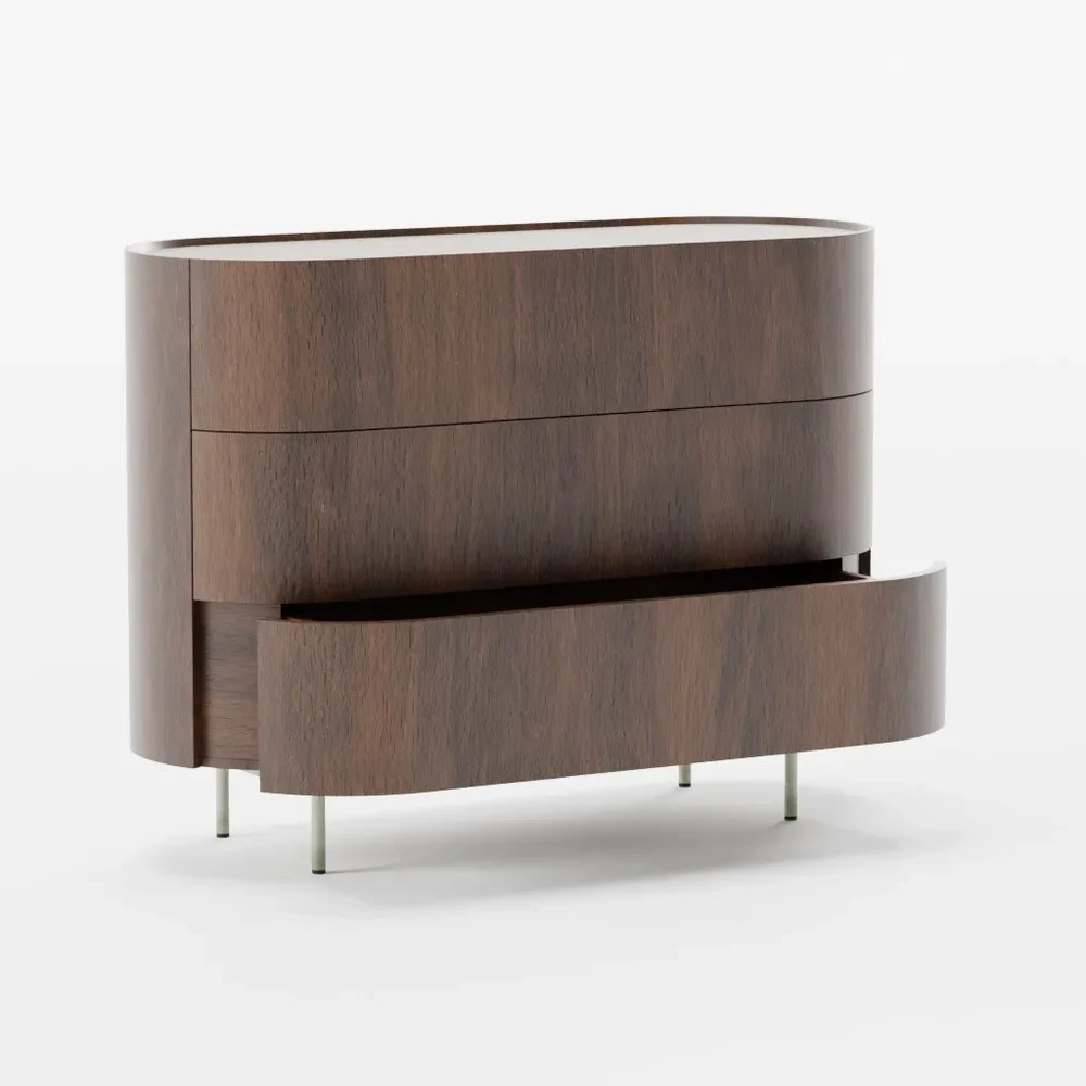Leather And Wood Commode