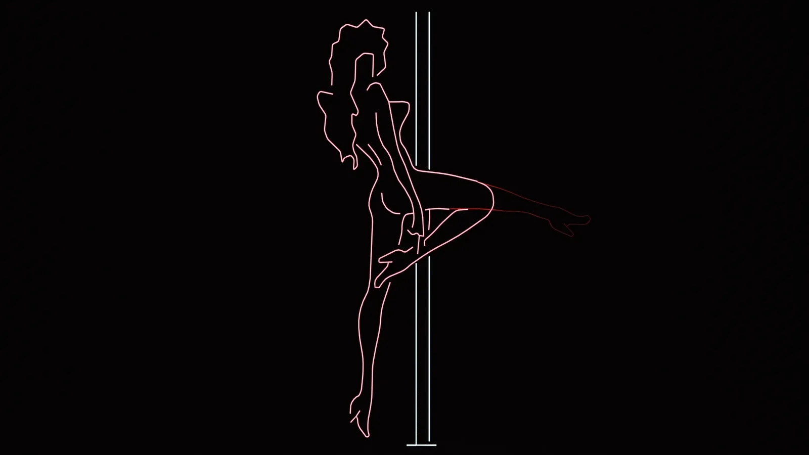 Hot Pink Neon Lady Sign