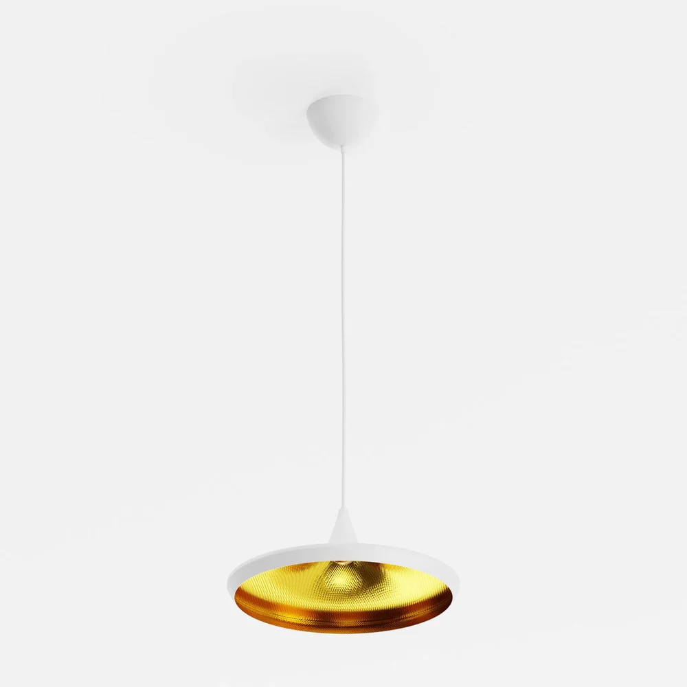 Dixon Beat Wide Pendant White