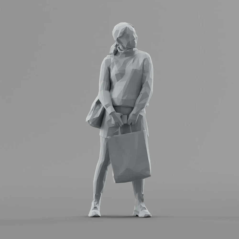 Lowpoly Female Standing