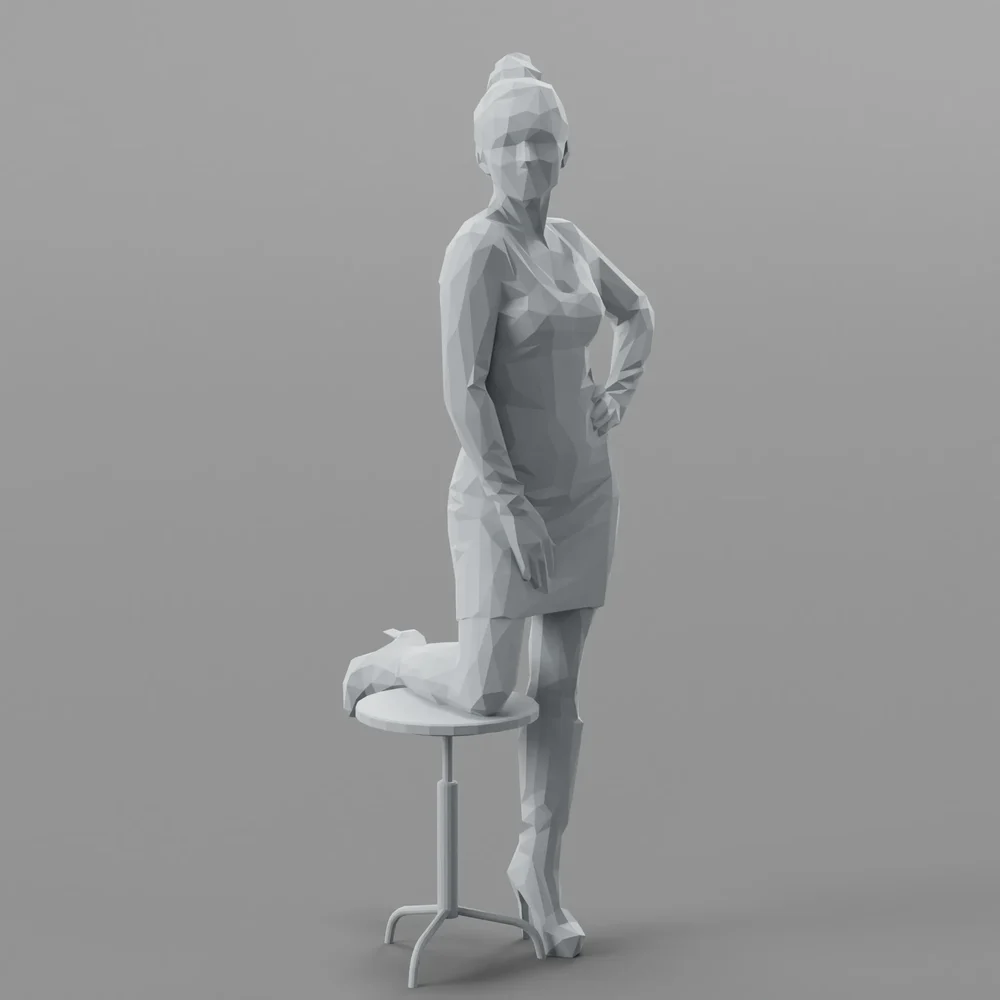 Lowpoly Female Standing