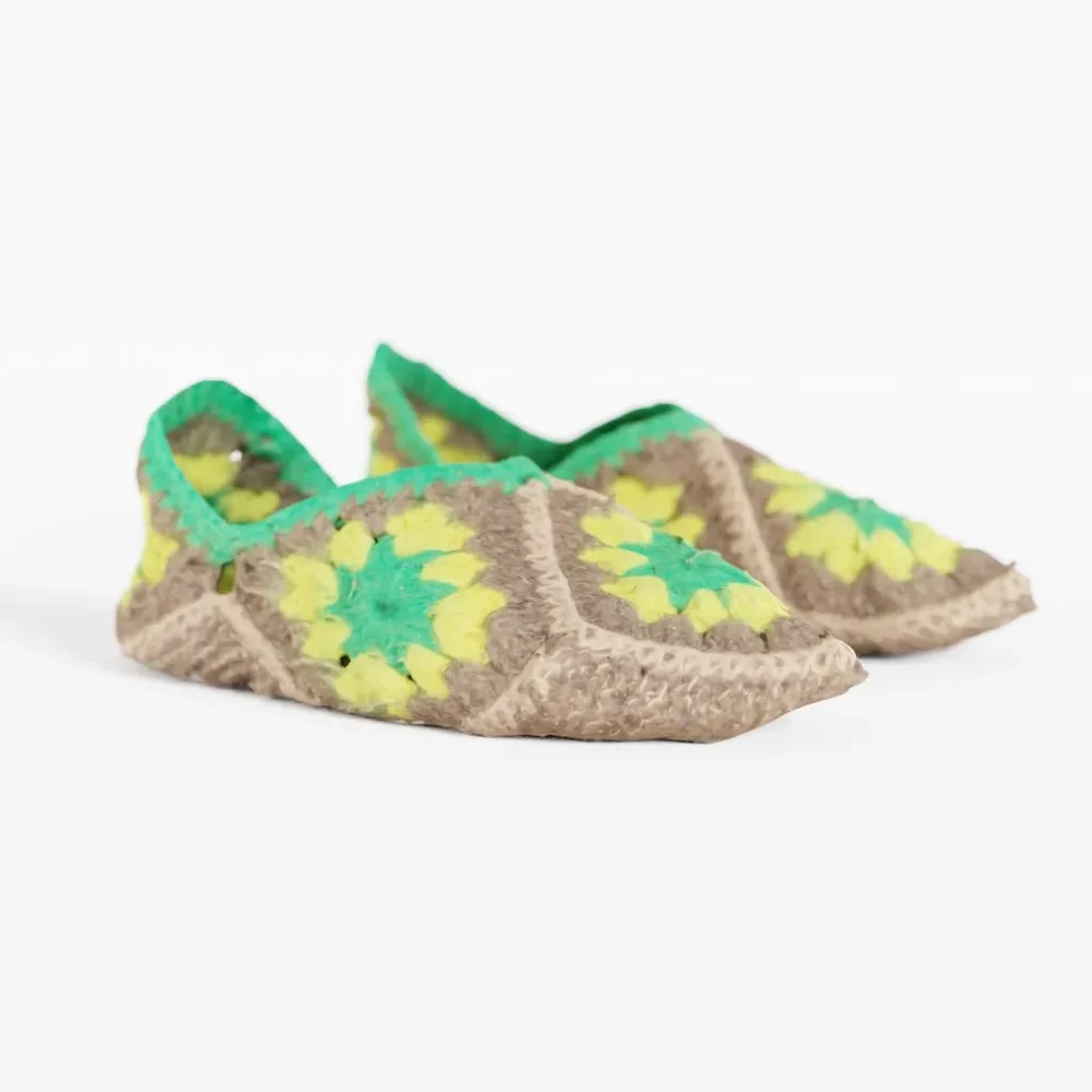Knitted Green Socks Slippers Shoes