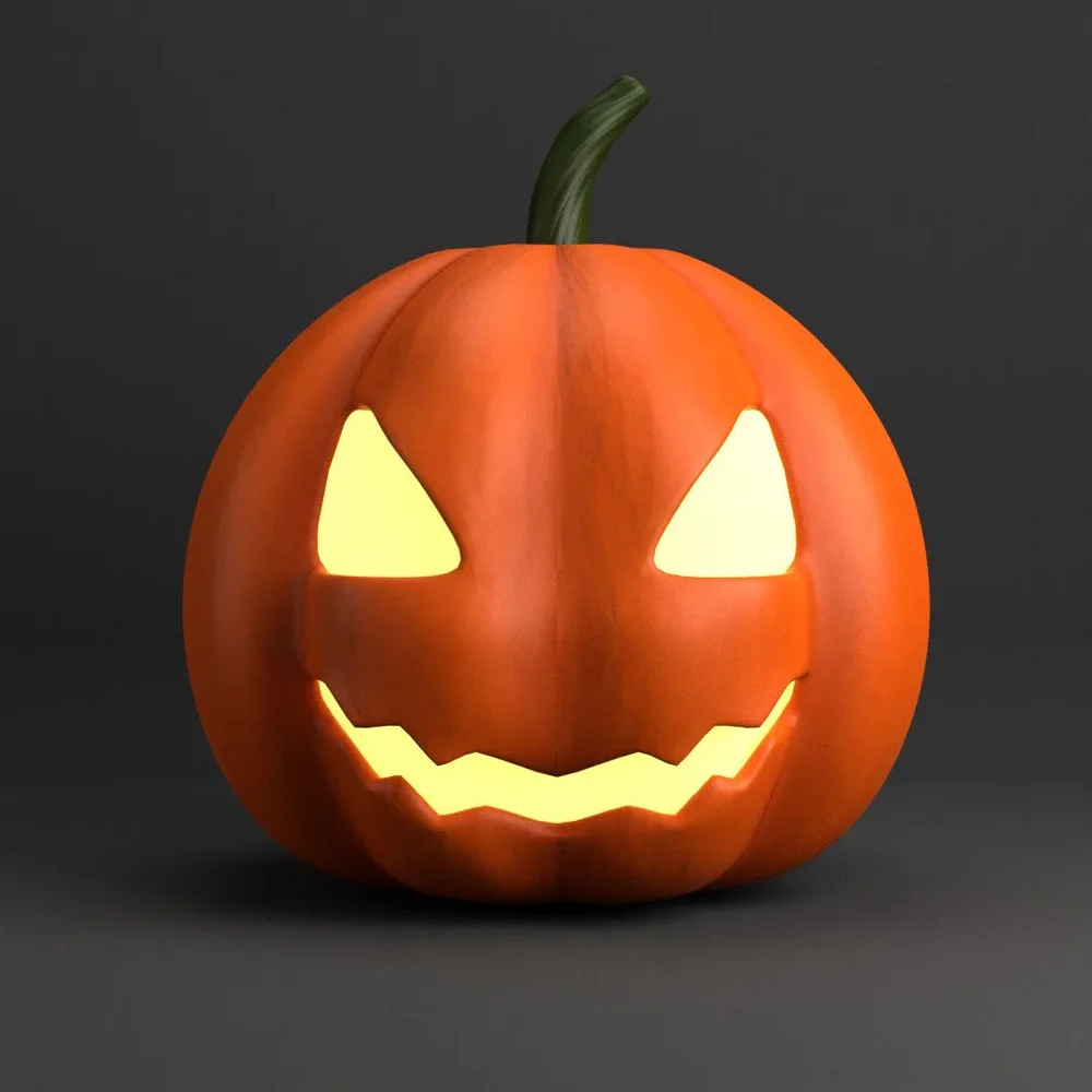 Spooky Halloween Pumpkin Face With Creepy Smile