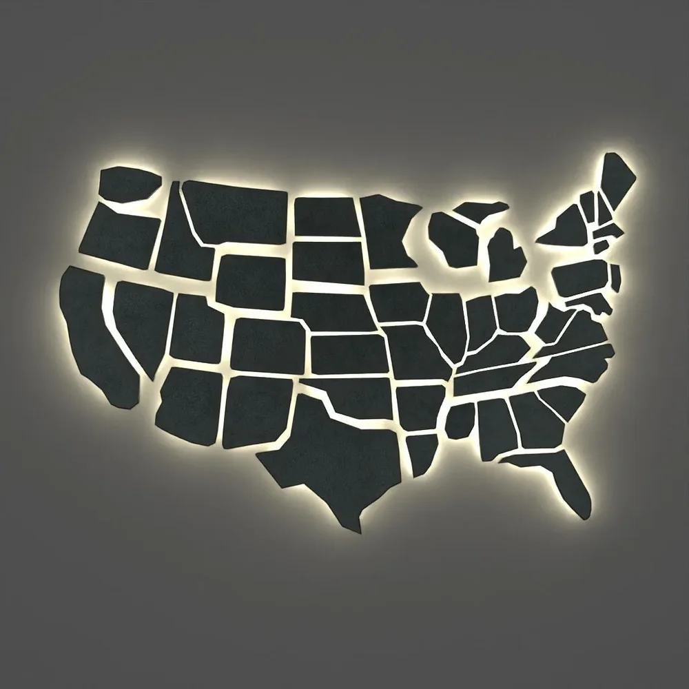 United State Led Back Lit Map