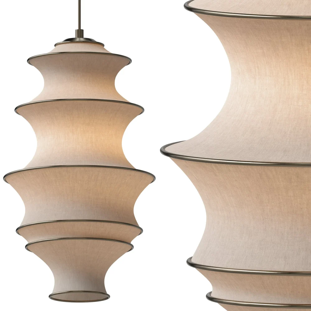 Vintage Fabric Pendant Light