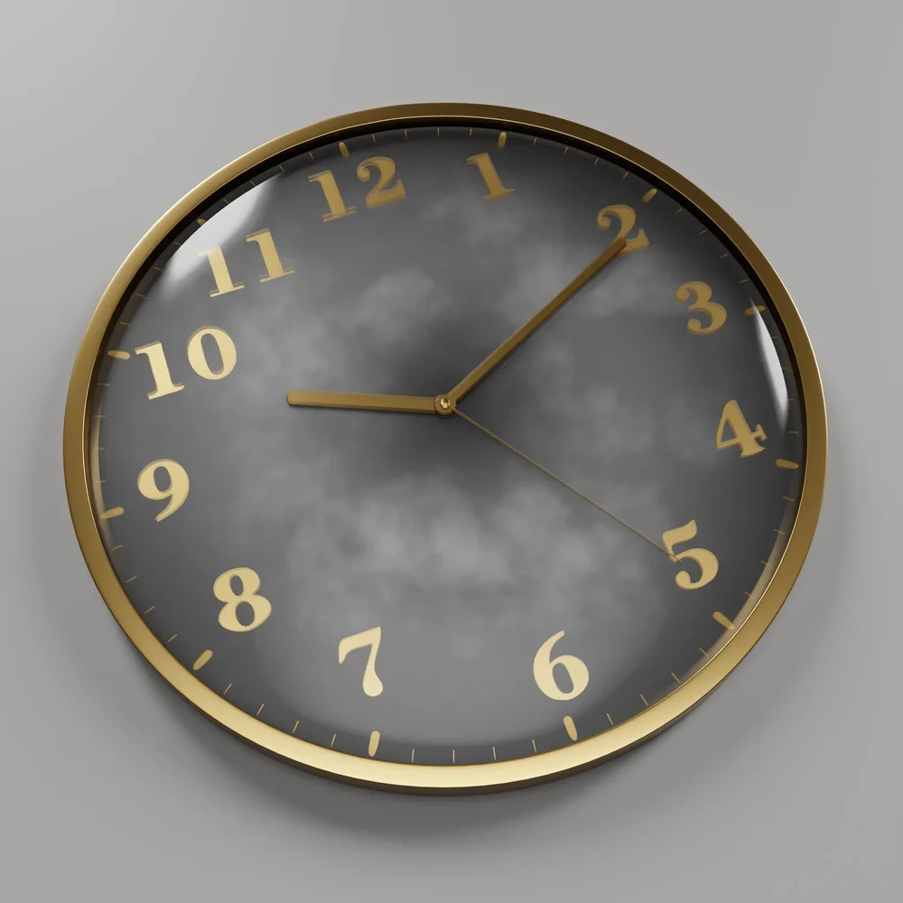 Gold And Gray Clock