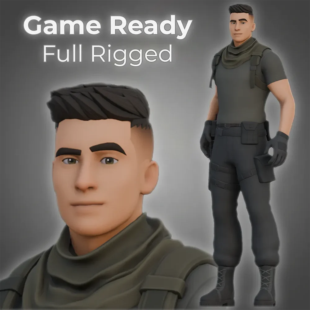 Stylized Game Ready Character Carlos
