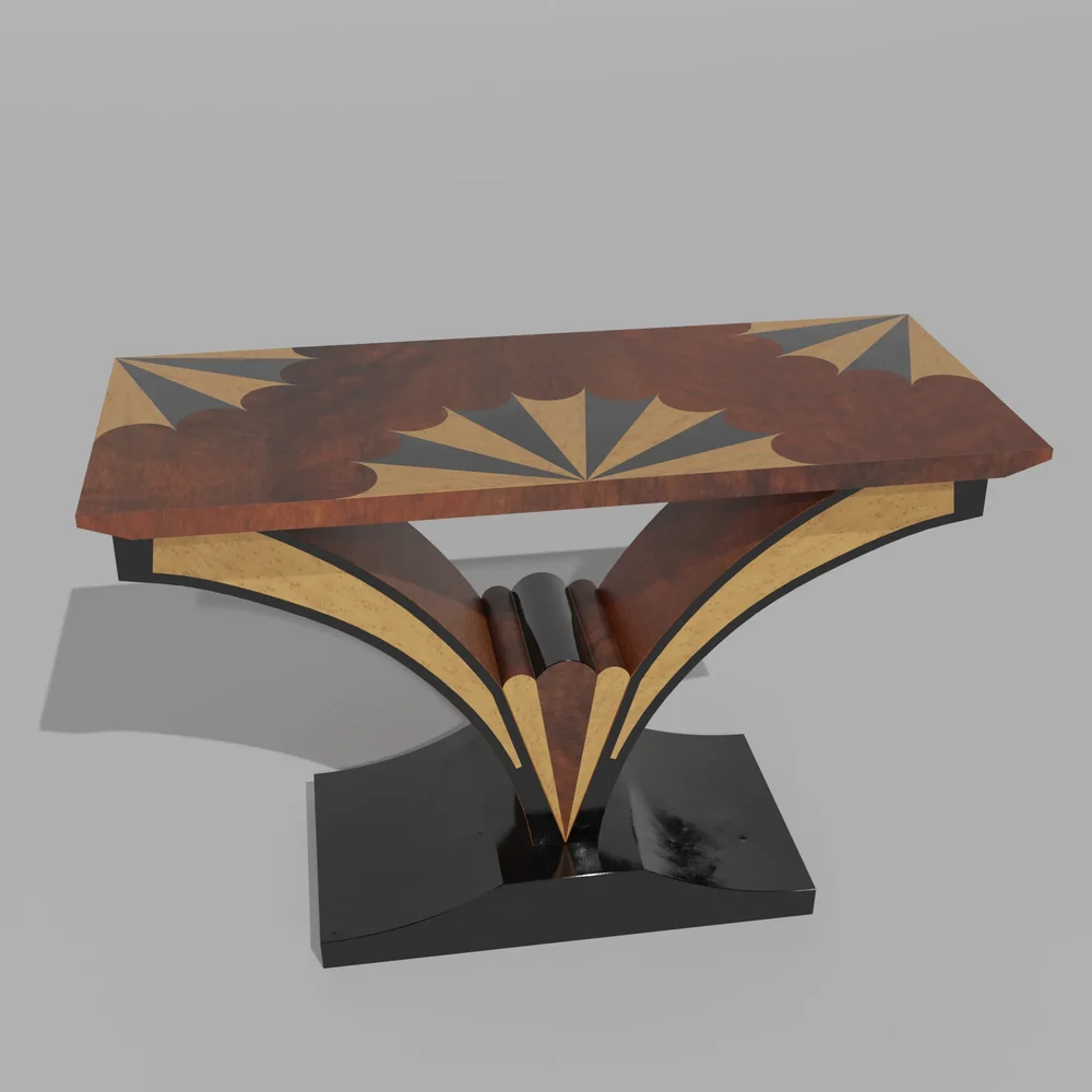 Birdseye Maple Art Deco Table