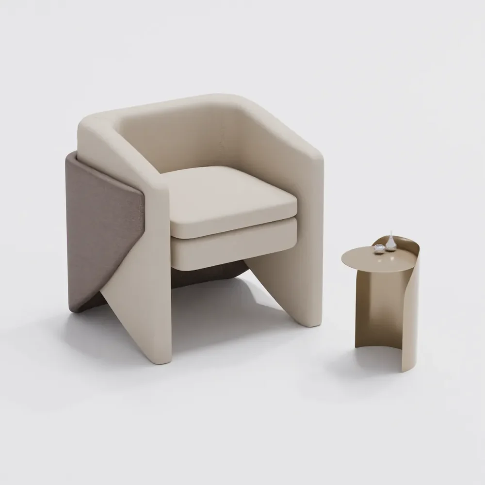 Modern Lounge Chair And Coffee Table