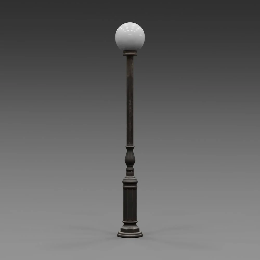 Old Round Street Lamp