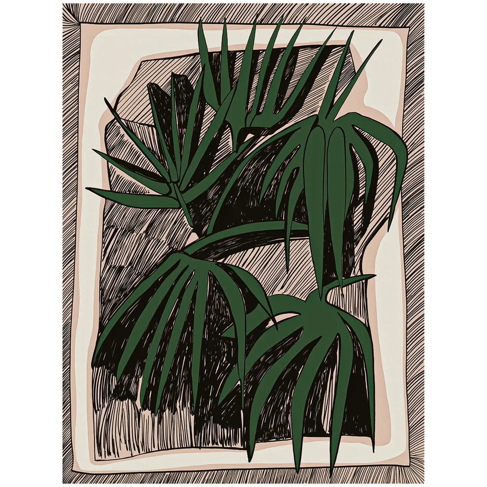 Tropical Fan Leaves Carpet
