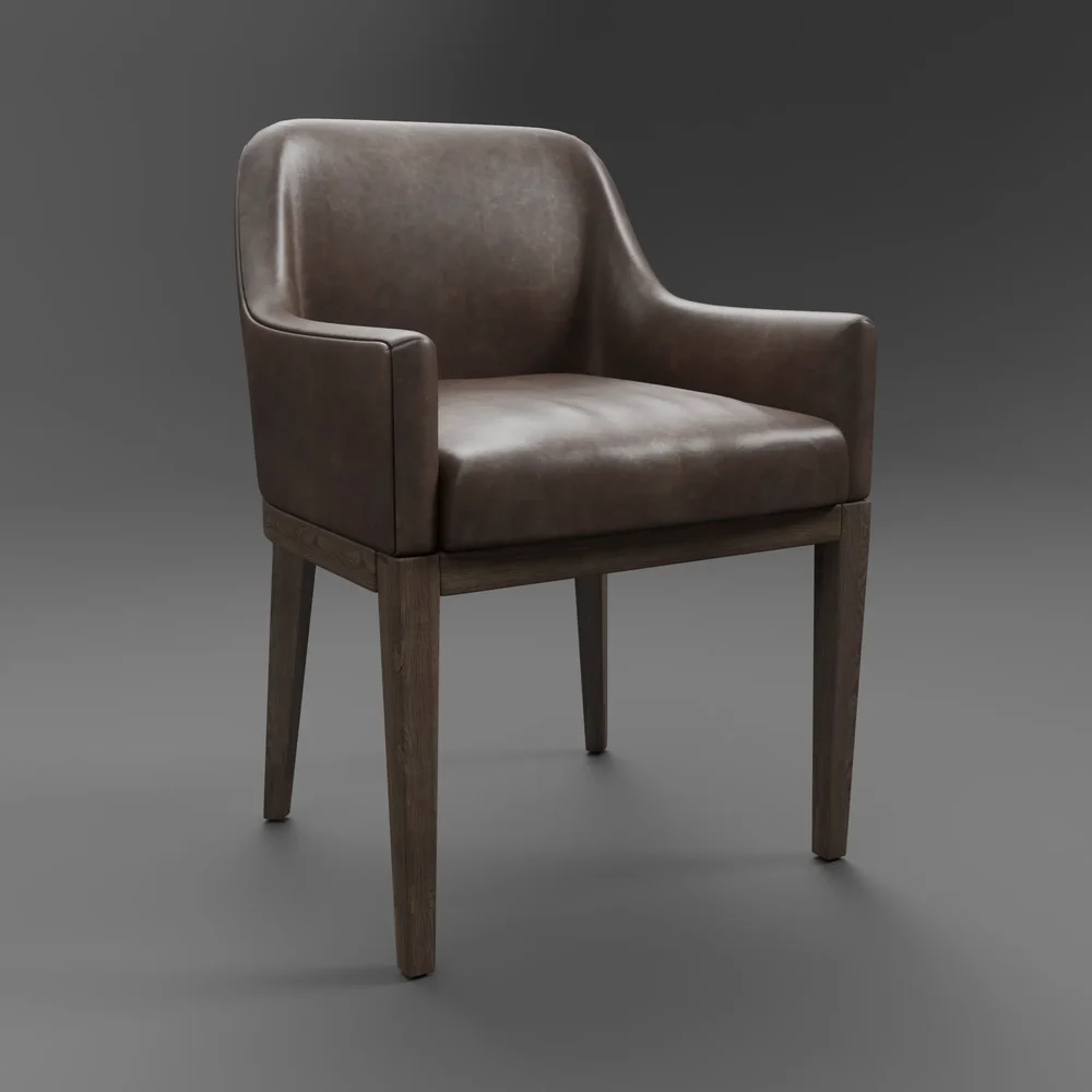Morgan Curved-Back Track Armchair
