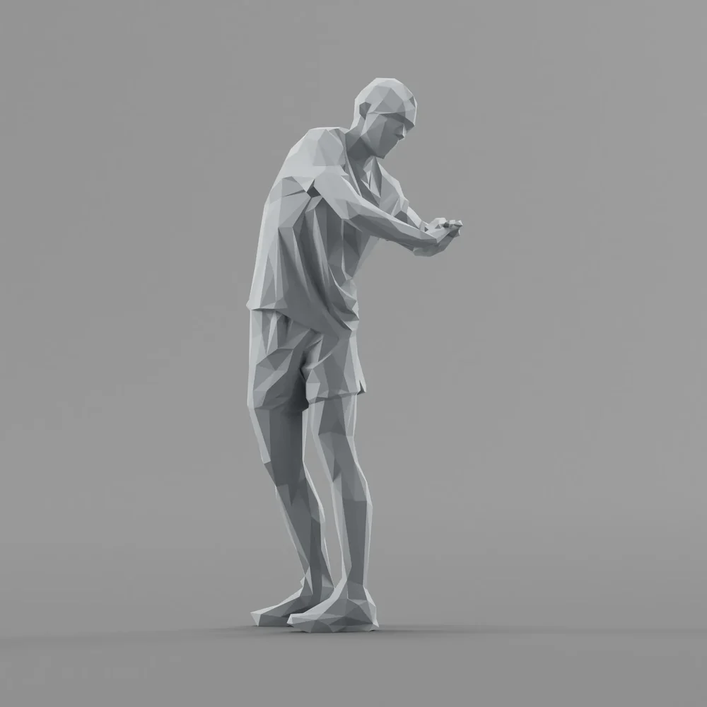 Lowpoly Male Sport Character