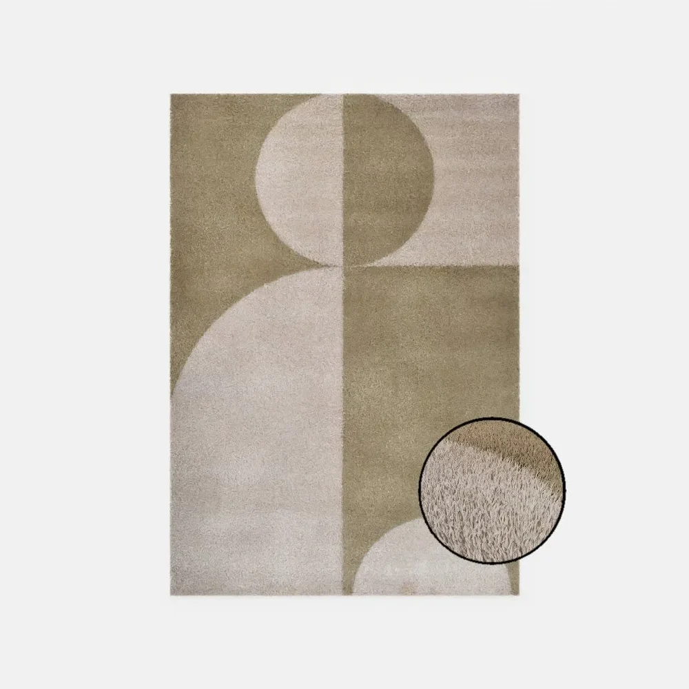 Green And Beige Rug
