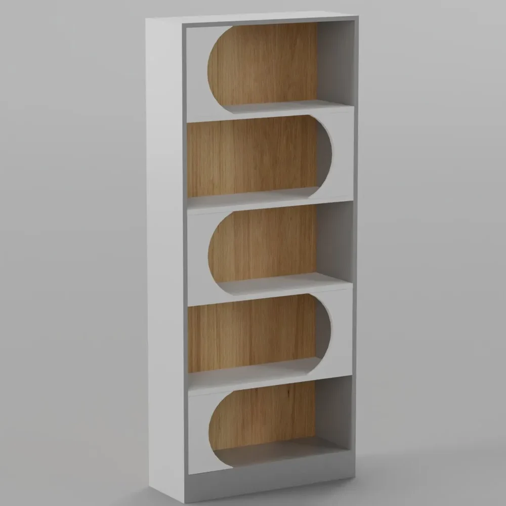 Modern Alternating Bookshelves
