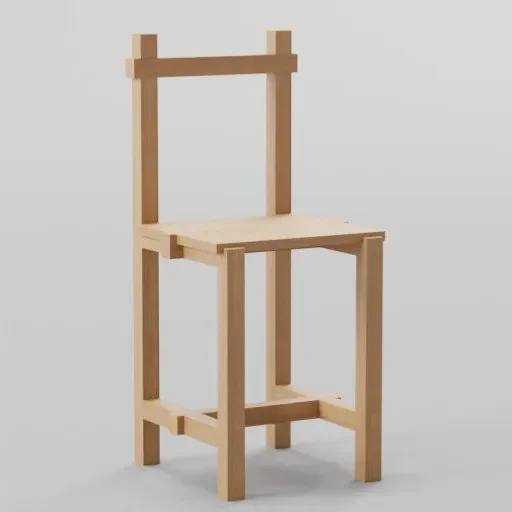Handmade Wooden Chair 40x40x90