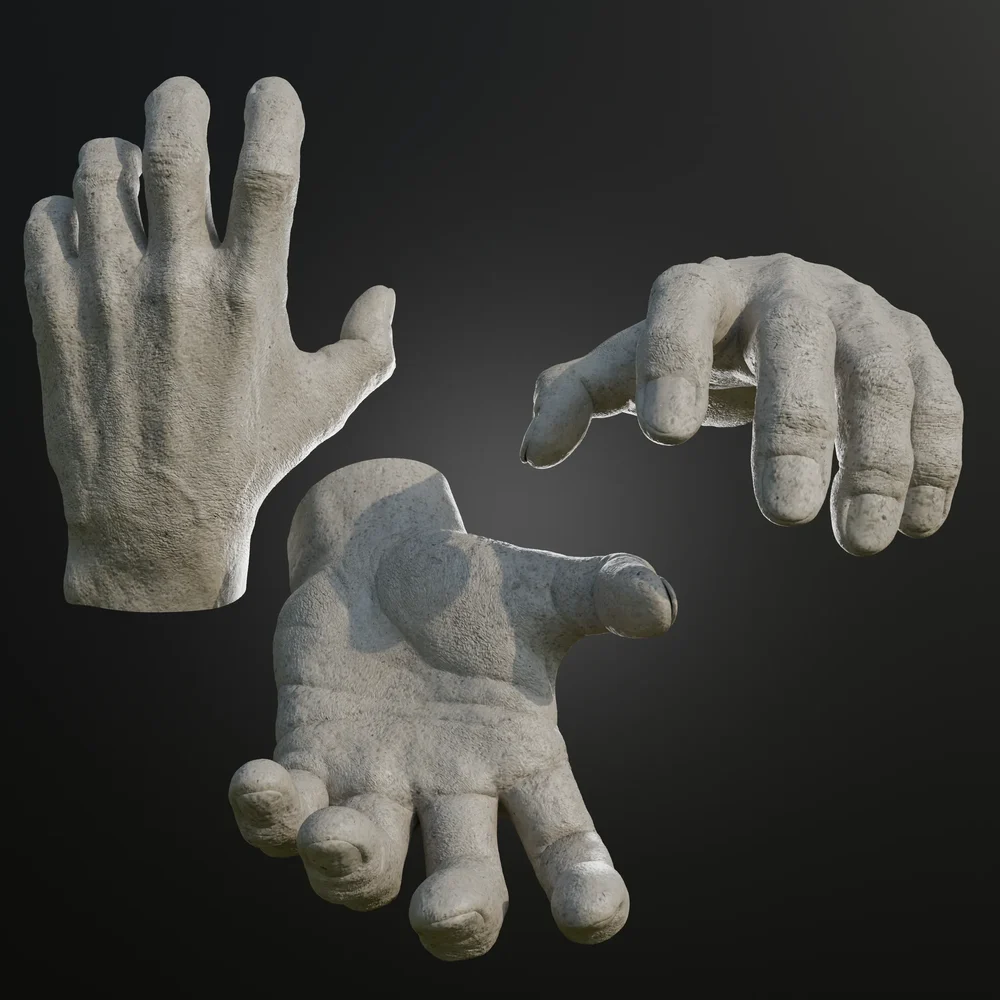 Realistic Sculpted Human Hand
