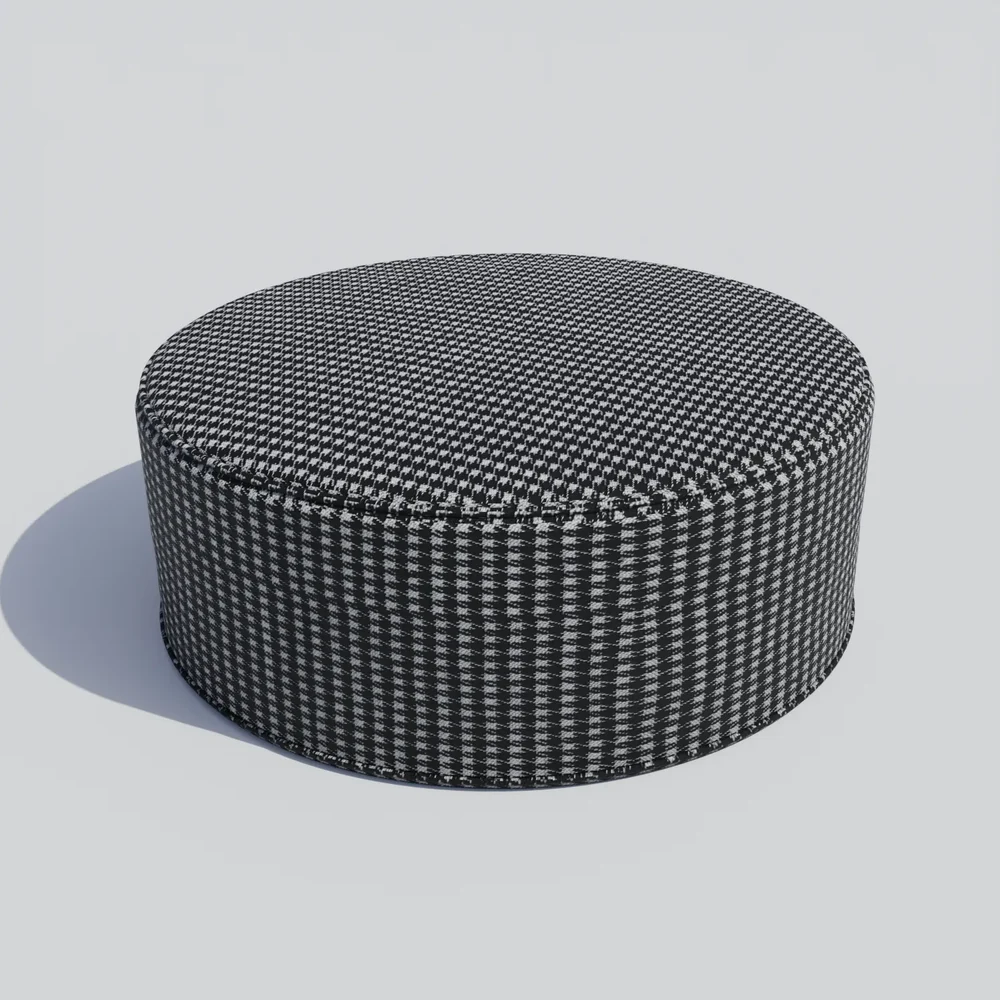 Black And White Pouf