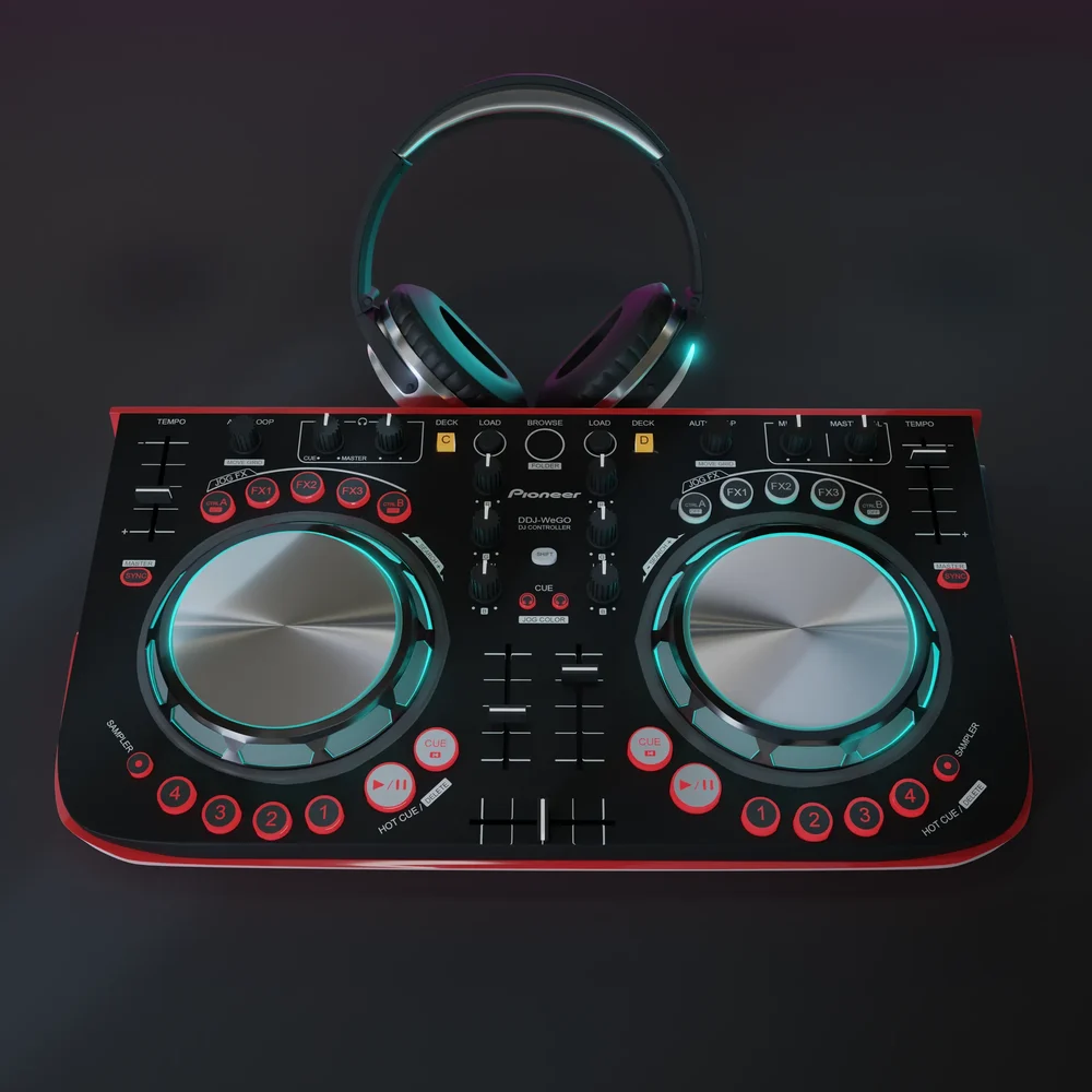 Dj Music We-Go Red + Headphones