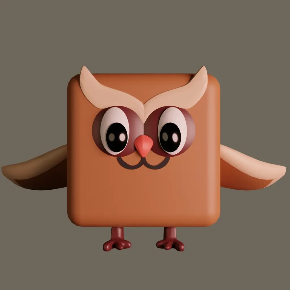Owl Cube Animal
