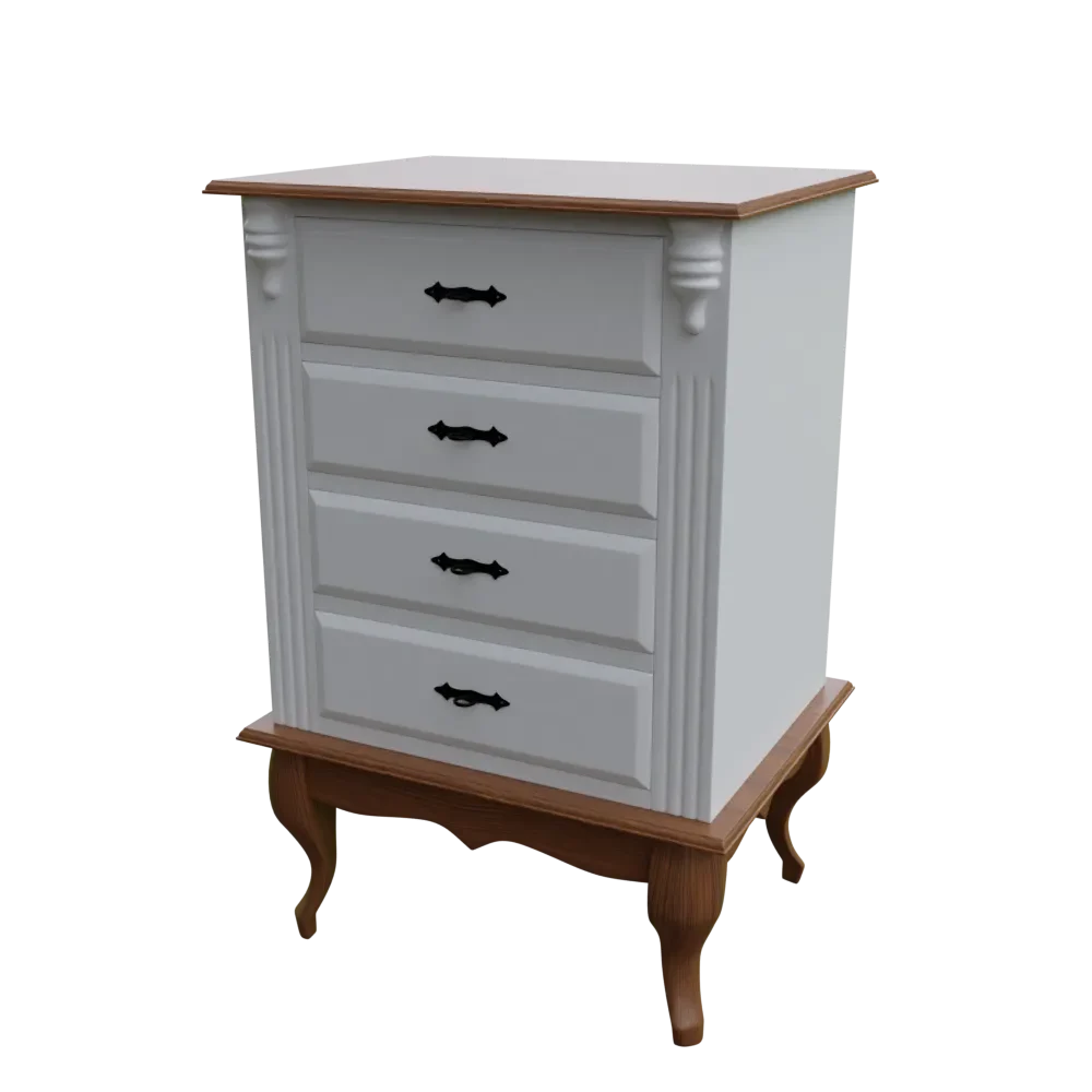 Bedside Table 04 Drawers Luis Xv