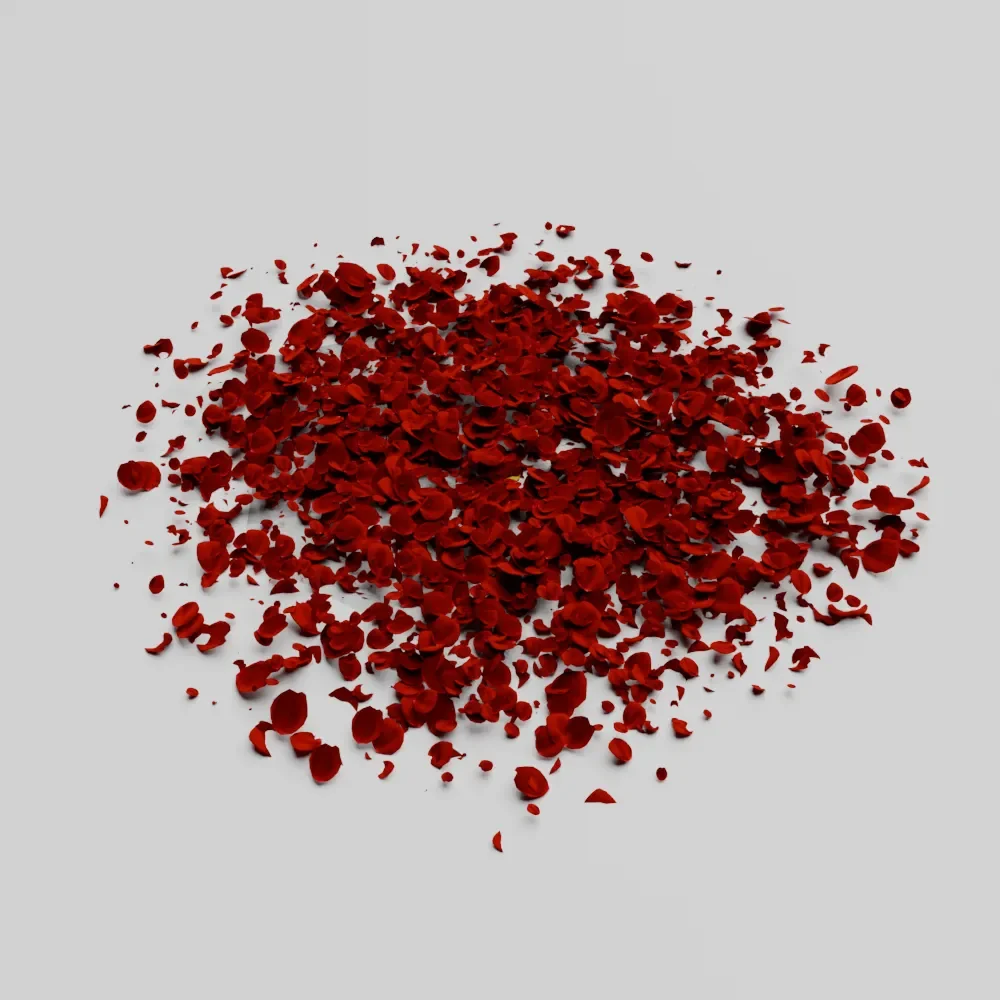 Scattered Rose Petals Red
