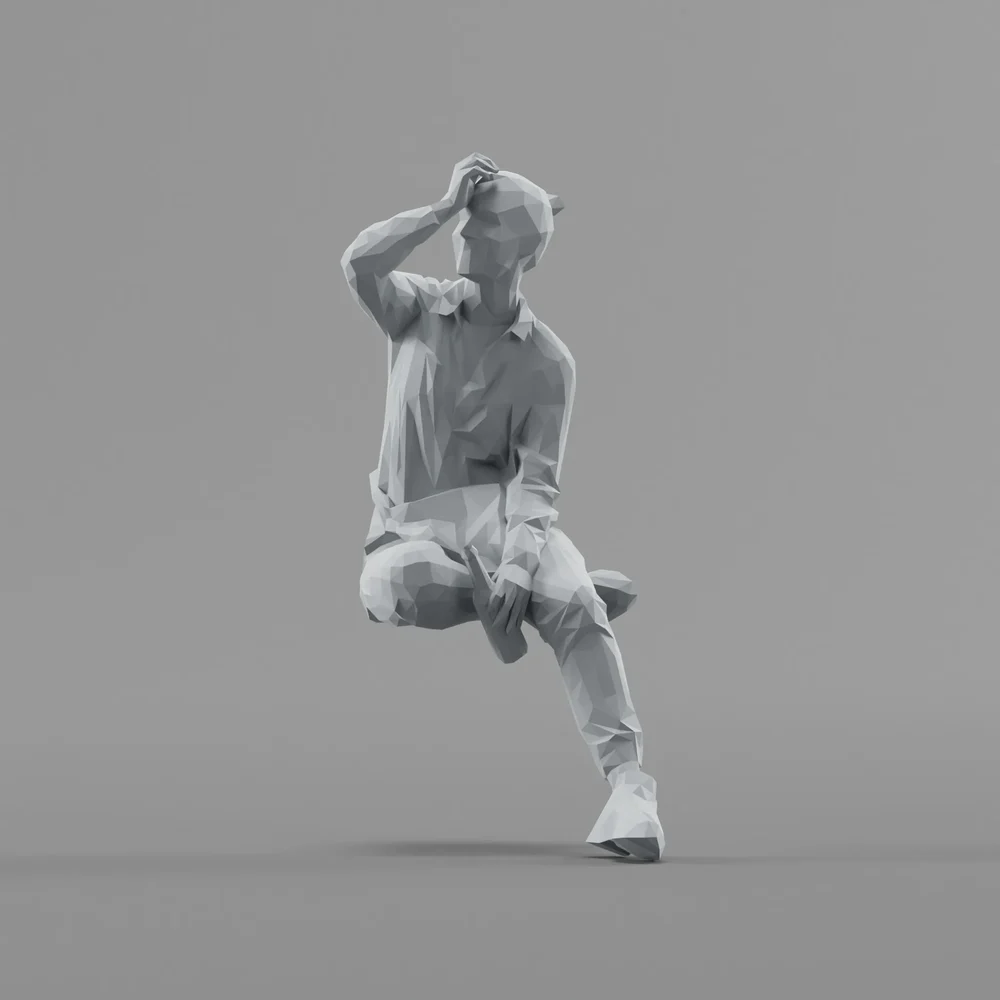 Lowpoly Female Sitting