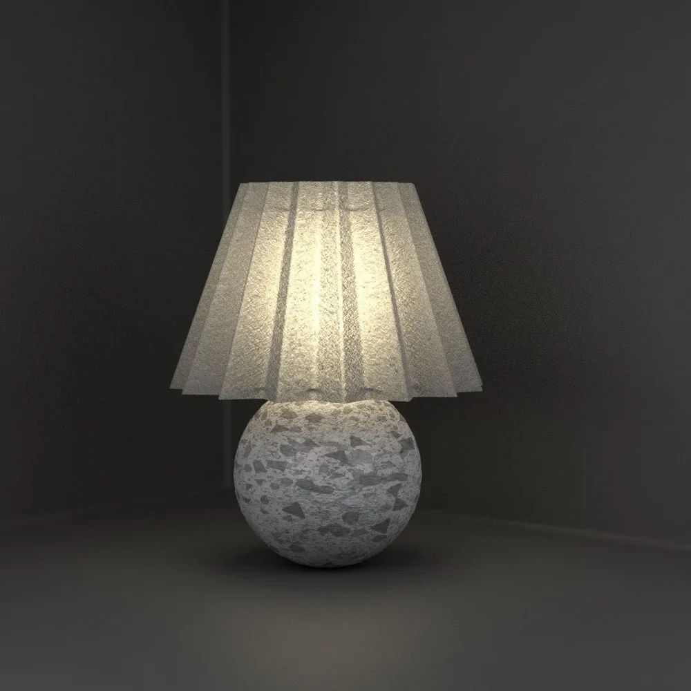 Pleated Night Stand Lamp
