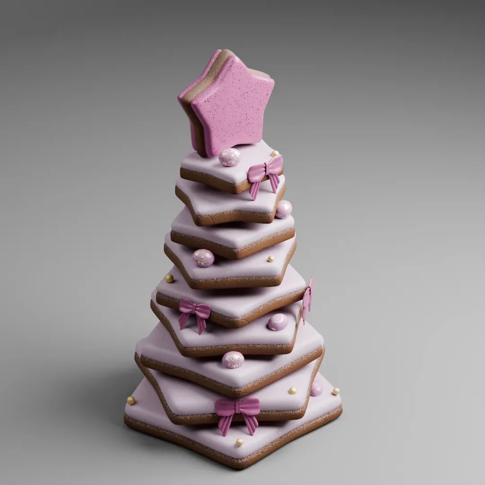 Christmas Tree Ginger Bread Pink 76d564c5-82b0-4a84-ae6e-6bf8181fc875