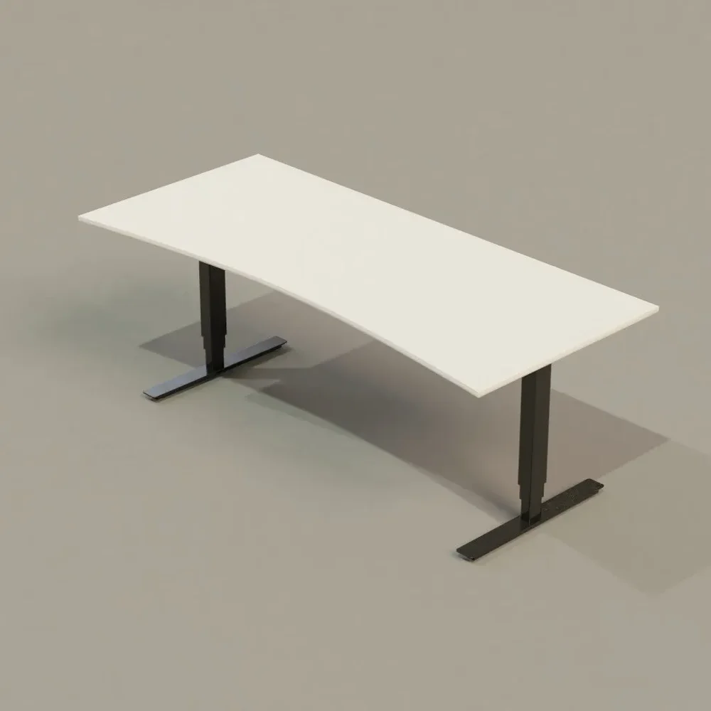Office Collection 01 Pc Table (White On Black)
