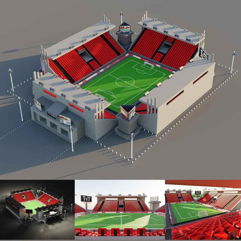 Low Poly Soccer Stadium