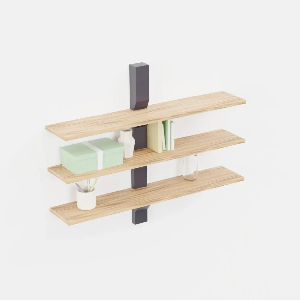 Wooden Shelf With Decoration