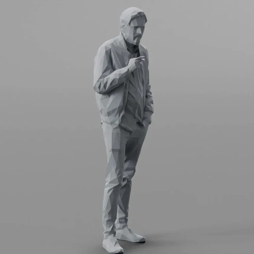 Lowpoly Smoking Man
