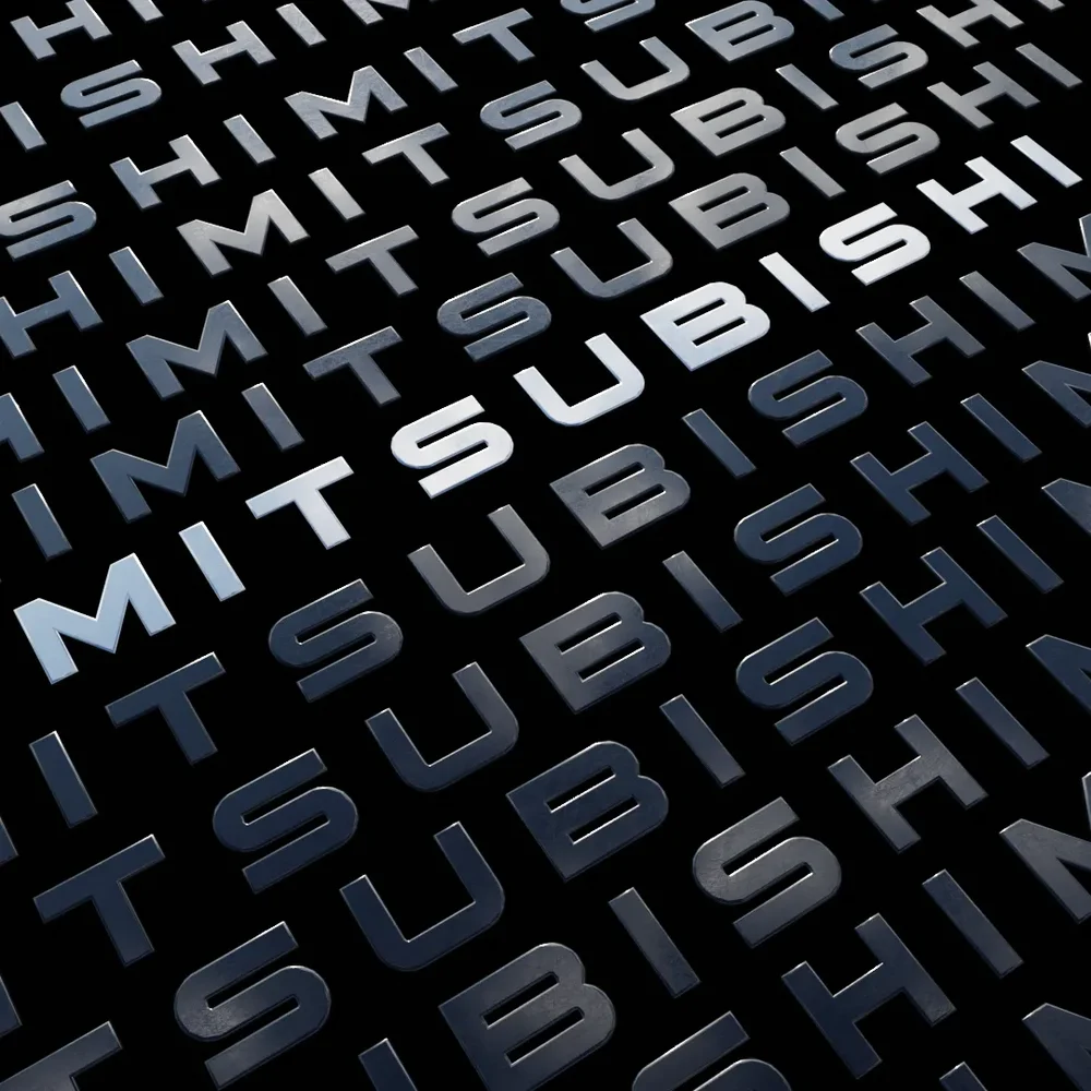 Mitsubishi Badge Text