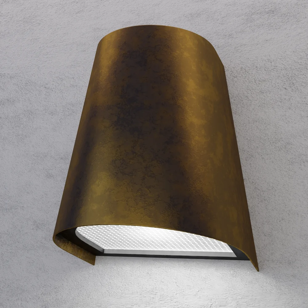 Weathered Copper Exterior Wall Light