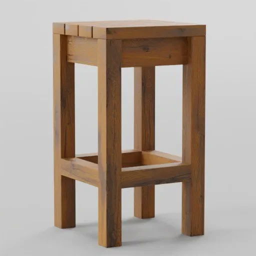 Wooden Outdoor Bar Stool 40x40x75