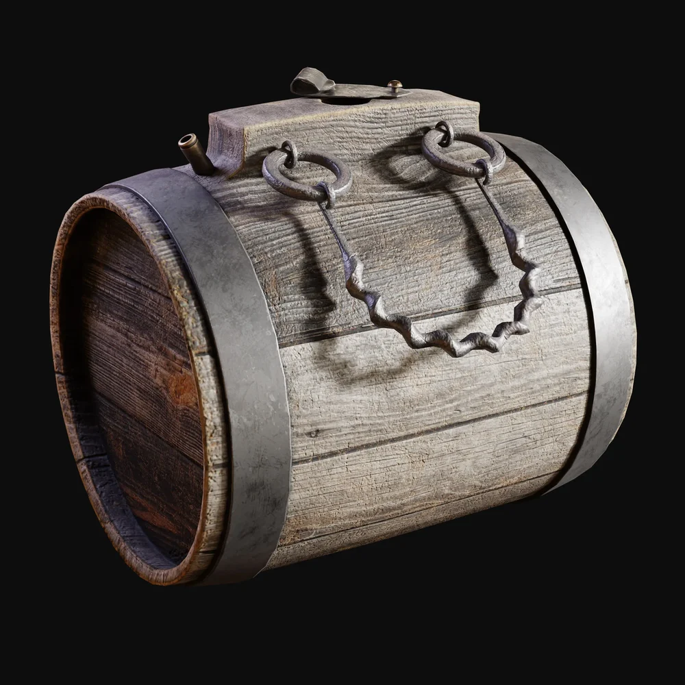 1800s Wooden Canteen Keg
