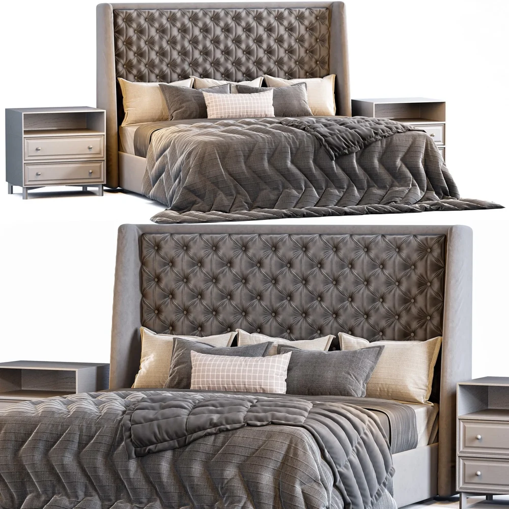 Bed Rh Adler Lovely Gray