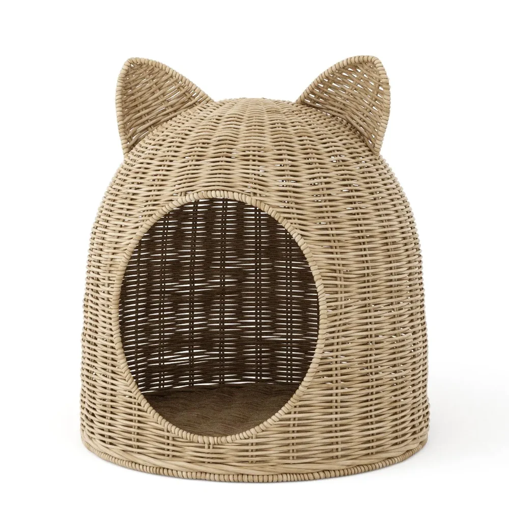 Cat House Wicker Basket