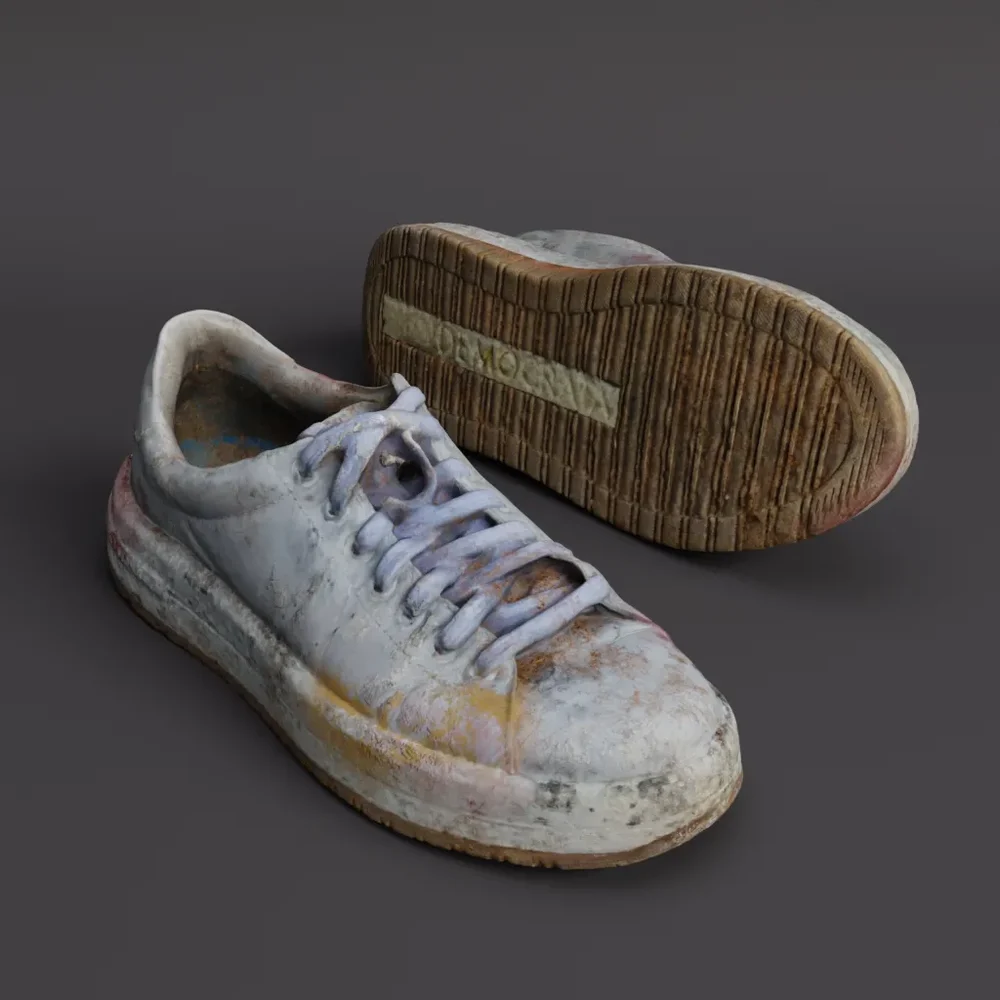 Dirty Used White Sneakers
