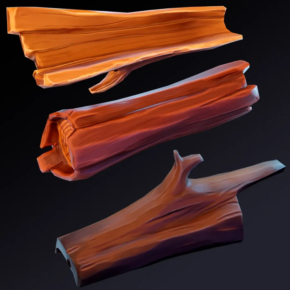 Stylized Set Of Logs