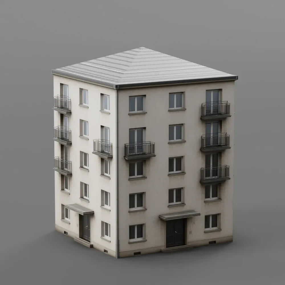 Simple Low Poly Building With 4 Steps