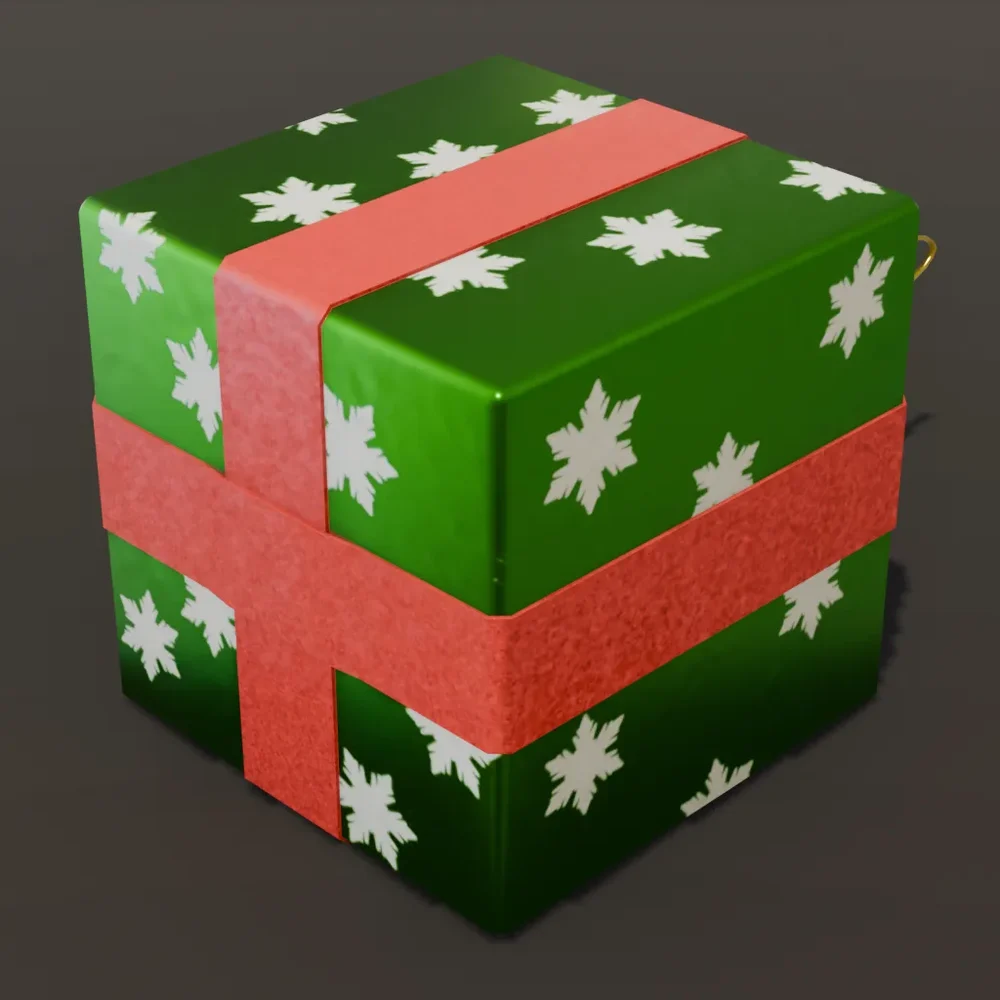 Christmas Box Green Snow