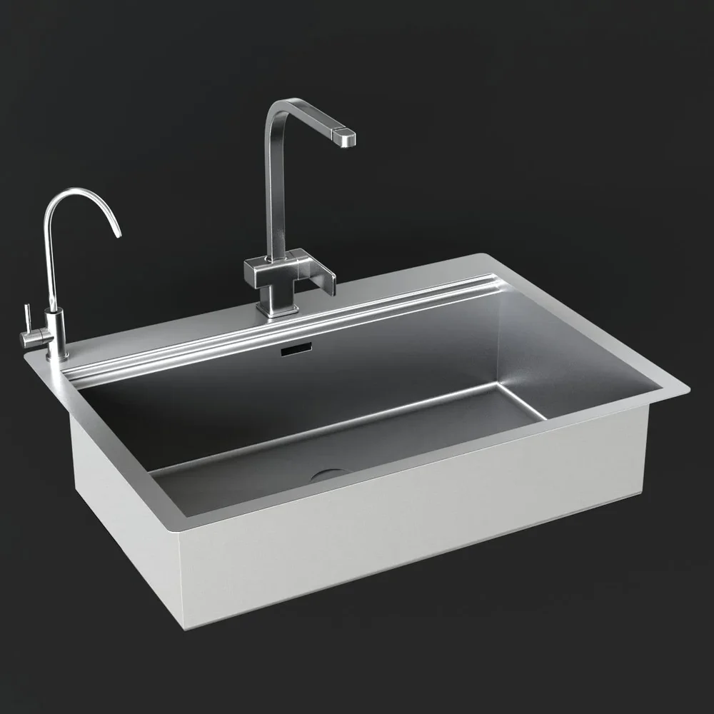 Sink With Double Faucet