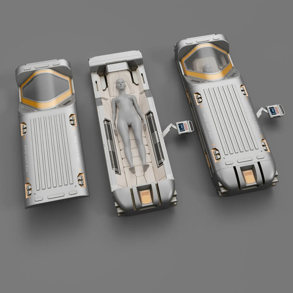 Sci-Fi Cryo Chamber Cryopod